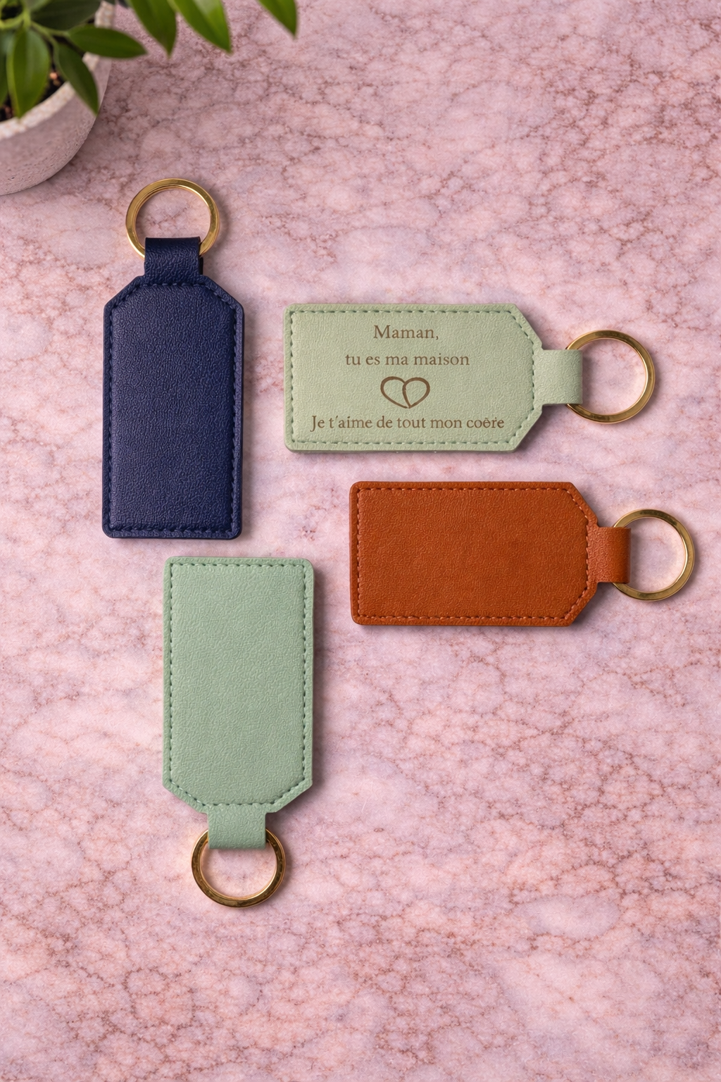 Porte clé rectangulaire personnalisé