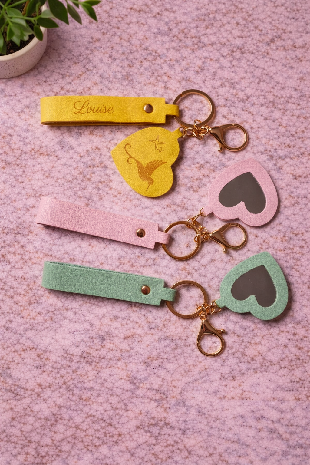 Porte clé miroir personnalisé