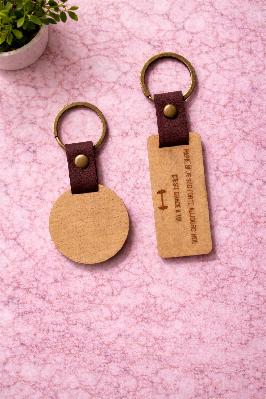 Porte clé en bois personnalisé