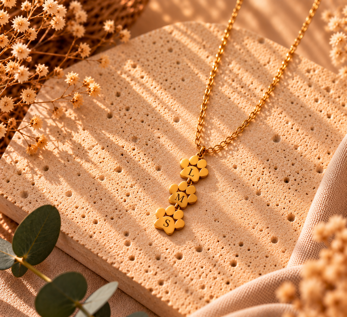 Collier pattes personnalisé à graver – 1, 2 ou 3 pattes