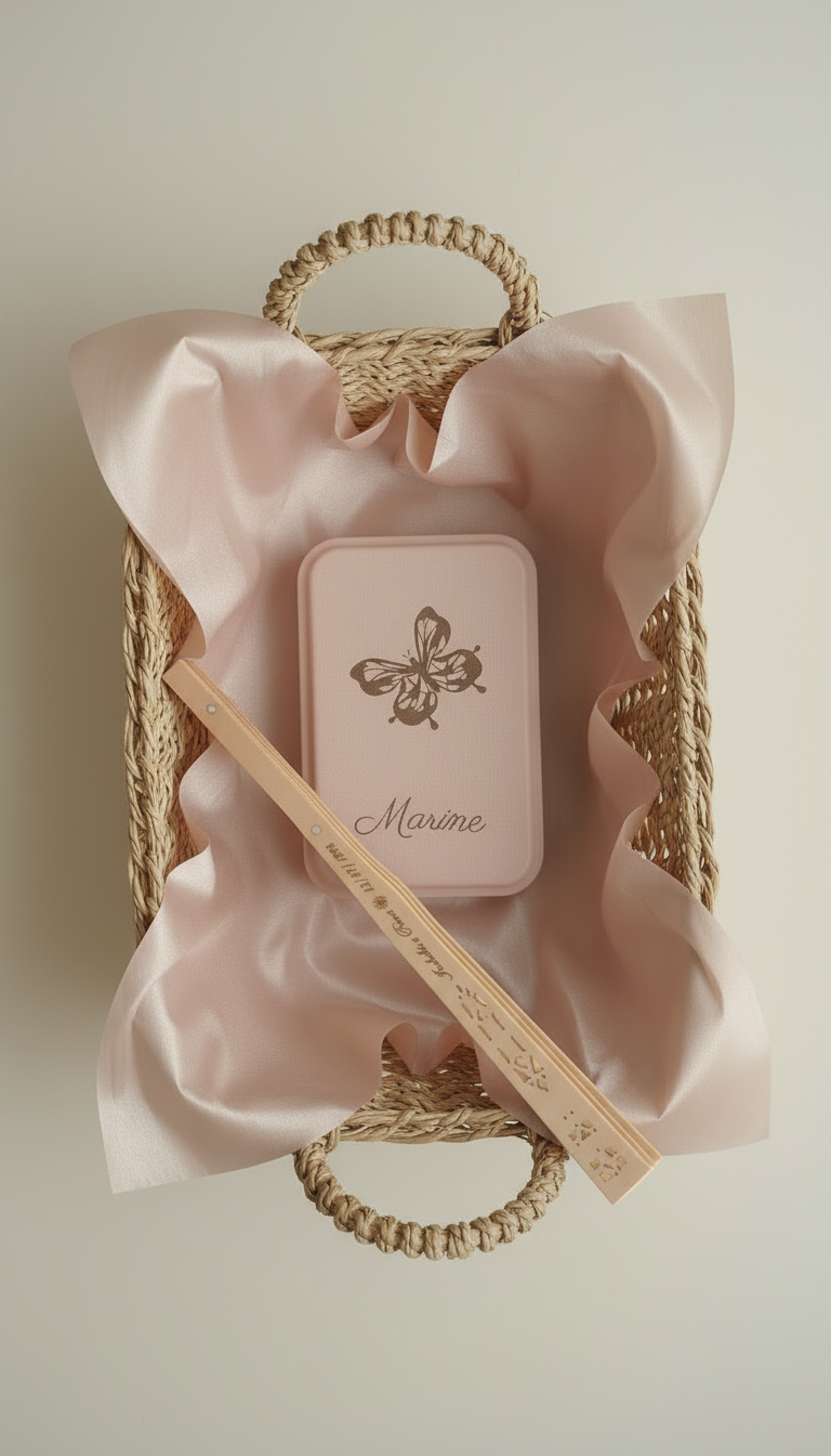 Pack "Duo Fraîcheur" personnalisé, miroir + éventail